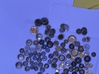 Lot Metal Sewing Buttons Modern Vintage Mixed Sizes 2-4 Hole Brass Steel Round