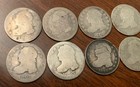 1820-1821-1823-1824 2-1825-1827-1828-1829-90  Silver Coins- 8  Capped Bust Dimes