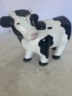 Large Ceramic Cow Bank 8   h X 11   l Farmhouse Decor