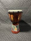 Small Djembe Drum - Hand Painted - Rope Tuned - Wooden Hand Drum