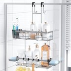 Hanging Shower Caddy Over Door  Silver Rustproof Shower Organizer Over The Do   