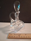 Vintage Clear Glass Cruet With Stopper 6  Oil  Vinegar