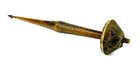 Antique Hand Carved Wooden Shaft Drop Spindle Spinning Whorl Primitive Textile