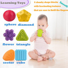 Montessori Toys For 1 Year Old  Toy 6 Pc Multi Sensory Shape  Baby Toys 12 Month