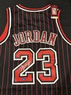 Michael Jordan Signed Bulls Jersey Pinstripe Mitchell   Ness Hardwood Classics