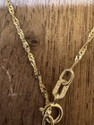 10k Yellow Gold Italy Twisted Rope Chain Ankle Bracelet 9    Anklet W 1    Pendant