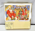 Vintage Hallmark Christmas Cards Boxed Unused-- Santa  Cat  Elves--25 Cards env