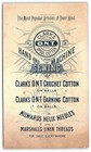 1880s-90s Ont Trade Card Spool Cotton Victorian Clark s Summer Long Island Ny