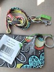 Vera Bradley Zip Id Case Flower Shower - And Matching Lanyard Nwt Turquoise 