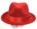 Men s Fedora Dress Hat Solid Red Un-105 Size S  M  L  Xl 100  Australian Wool