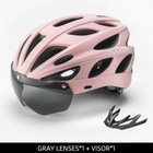 Rockbros Cycling Helmet For Women With Magnetic Goggles   Sun Visor Fit 58-62cm