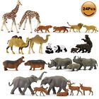 24pcs Model Ho Scale 1 87 Wild Zoo Animals Pvc Elephant Camel Giraffe Moose
