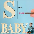 17 Inch Unfinished Wood Letter For Wall Decor  Paintable Thick Wooden Letter    