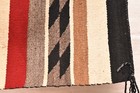 Antique Large Navajo Rug Native American Indian Vtg Striped Weave 60x34 Textile