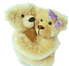 Miniature Collector Teddy Bears Vintage  embracing Bears  -artist Made  Handmade