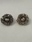 Vintage Clip-on Earrings Lot     Faux Pearl   Silver Tone Mid-century Designs  6 