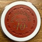 Vintage 1955 Primadonna Casino Reno Nevada  10 Cents Gaming Chip Fractional
