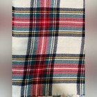 Oversized Classic White Tartan Plaid Cozy Blanket Scarf Fringe Trim