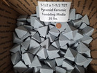 1-1 2 X 1-1 2 Tet Pyramid Ceramic Vibratory  Tumbling Media 25 Lbs