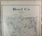Antique General Land Office Map Hood County Texas Showing Plats   