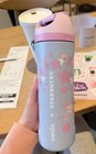 Starbucks X Owala 2026 Sakura Limited Insulated Water Bottle 24oz Blue-pink Base