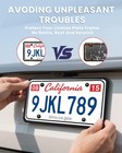 2 Pack Silicone License Plate Frames Black  Car Plate Frame Holder  Universal   