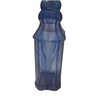 Vintage Blue And Purple Glass Decorative Bottle  9 In Tall  Embossed Design
