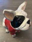 French Bull Dogs Frenchie Dog Ceramic Pet Statue Red Sweater Love Small 8    Decor