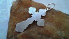 Vintage Sterling Silver Hand-engraved Orthodox Cross Crucifix  save And Protect 