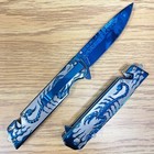 9  Blue Luxury Tactical Scorpion Spring Assist Open Blade Folding Pocket Knife