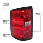 Driver Side Rear Tail Light Lamp For Chevy Silverado 1500 Gmc Sierra 2014-2019