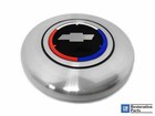Vsw Oe Retro Series Silver Horn Cap  Tri Color Chevy Bow Tie Gel Emblem