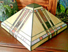 Square Stained Glass Lamp Shade Frank Lloyd Wright Style - Mission Style - 12 