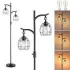  Floor Lamp For Living Room  Farmhouse Industrial Dimmable Floor Lamps Black