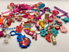 Vintage 1980 s Plastic Clip On Bell Clip Charm Necklace Bracelet Charms Lot Many