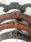 Lot Of 4 Antique Victorian Wood Furniture Crests Fragments Parts