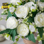 2 Bunches Peony Artificial Flowers White Flowers Silk Peonies Bouquets For Weddi
