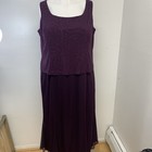 Alex Evenings Formal Gown Jacket 20 Purple Sparkle Mother Of The Bride Stretch