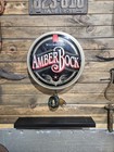 Amber Rock Plastic Lighted Beer Sign - 15 Inch Diameter