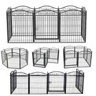 8 Panel Dog Playpen Metal Kennel Exercise Fence Heavy Duty Outdoor Indoor Pet