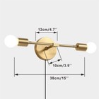 Mid Century Modern Wall Sconces Glass Globe Wall 2-light Gold Bedside Lamp