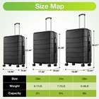 Gianna Expandable Hardside Luggage Set 3-piece Black