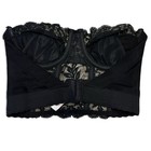 1970s Vintage Black Lace Bustier Fleur De Lace By Smoothie 34b