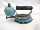 Vintage Coleman Instant-lite Model 4a Blue Enamel Gas Iron