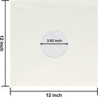 100ct 12-inch Poly-lined Record Inner-sleeves - White Kraft Paper For 33 Rpm Lp 