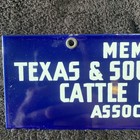 Original Vintage Porcelain Metal Texas   Southwestern Cattle Raisers Association
