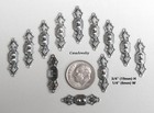  1484 Antiqued  925 Sterling Silver Plated Art Deco 2 Ring Connector - 12 Pcs
