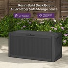 30 To 260 Gal Resin Deck Box Waterproof Outdoor Storage Box For Patio   Garden