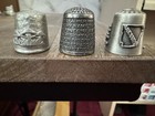 Lot Of 15 Thimbles Pewter  Metal Lot  3