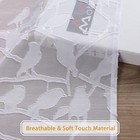 Anji White Sheer Curtains - 54 Inch Long  2 Panel Set For Living Room  Light    